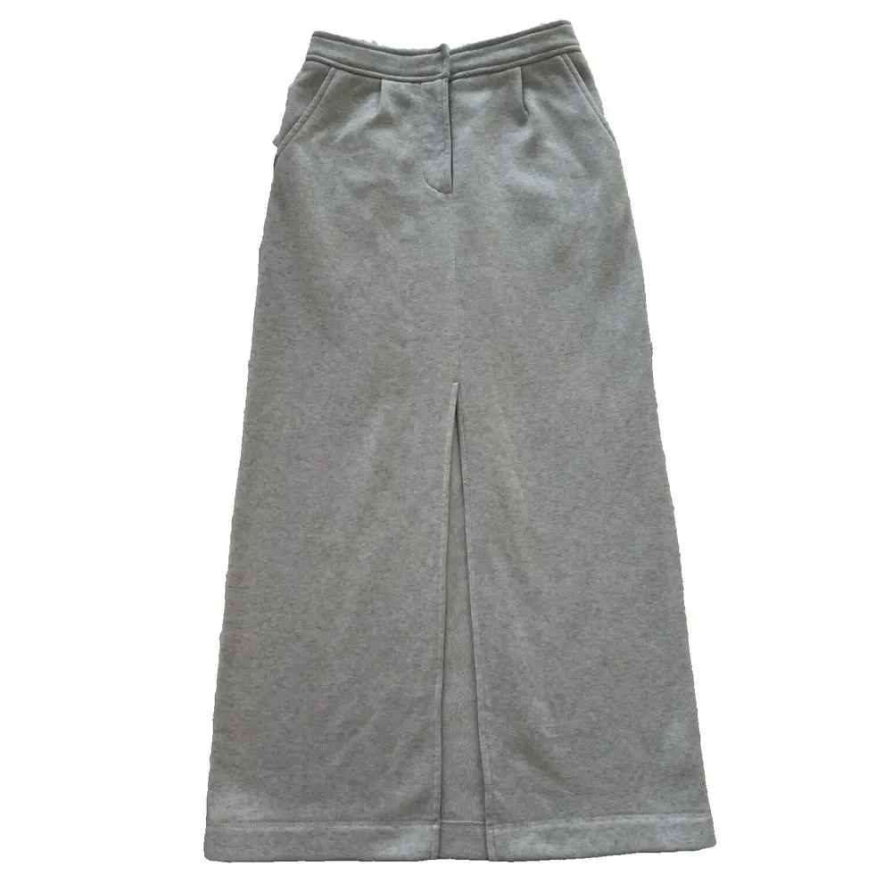 Anthropologie Sunday In Brooklyn Skirt Womens XS Gray Heather Maxi Sweats Casual